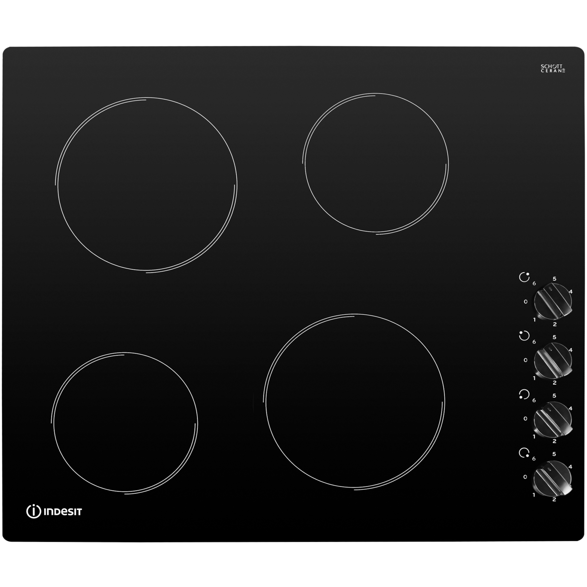 RI 860 C 60cm Built-In 4 Zone Ceramic Hob - Black