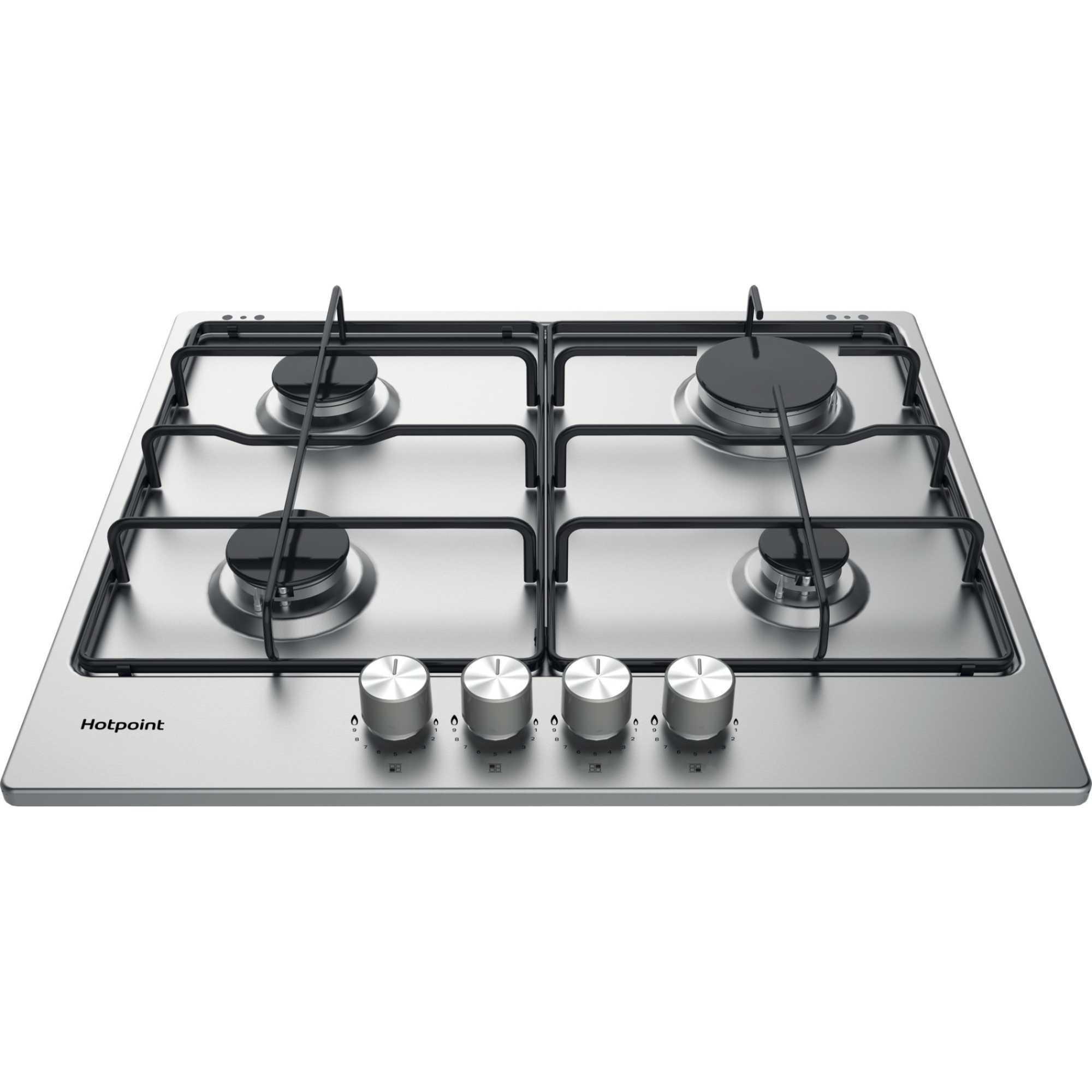 PPH 60P F IX UK 60cm 4 Burner Gas Hob - Silver