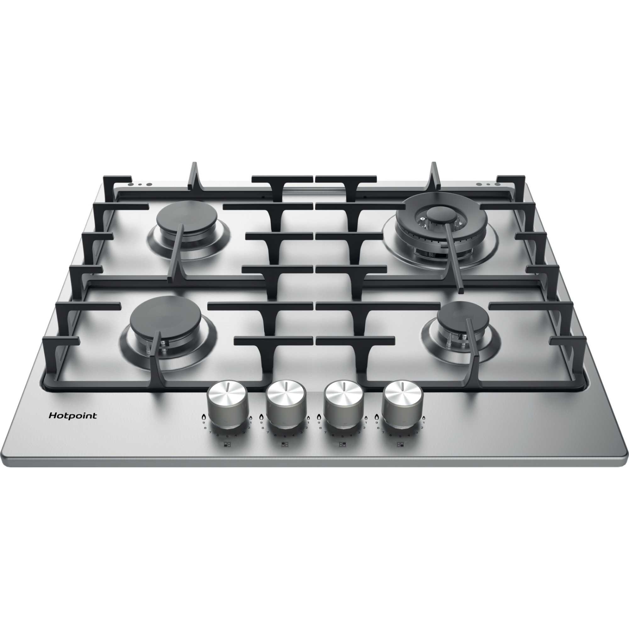 PPH 60G DF IX UK 60cm 4 Burner Gas Hob - Silver