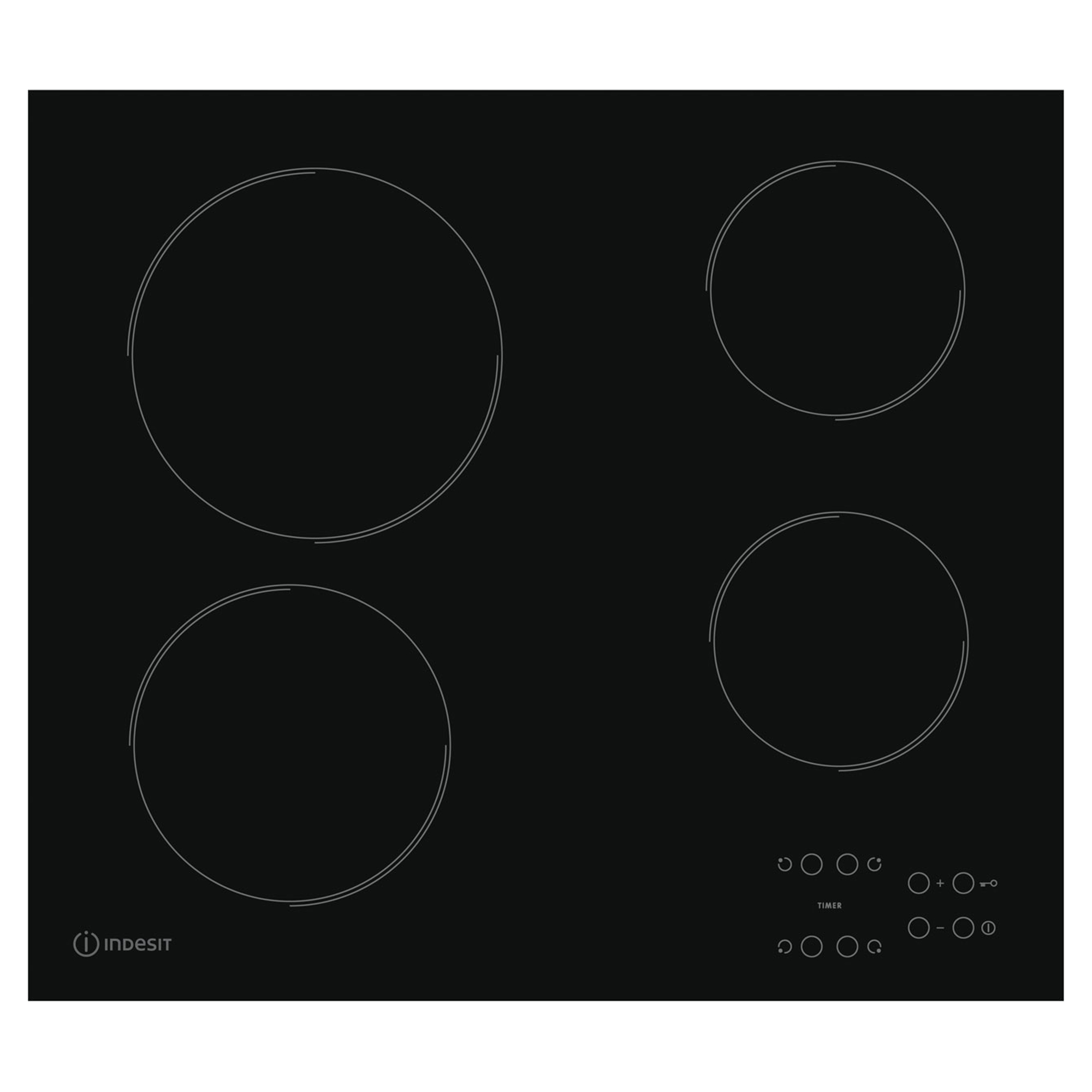 RI 161 C 60cm Built-In 4 Zone Ceramic Hob - Black