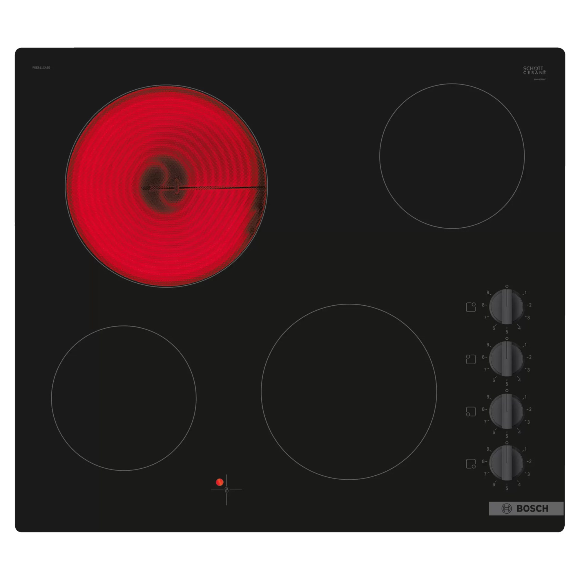 Series 2 PKE611CA3E 60cm Frameless Electric Hob - Black