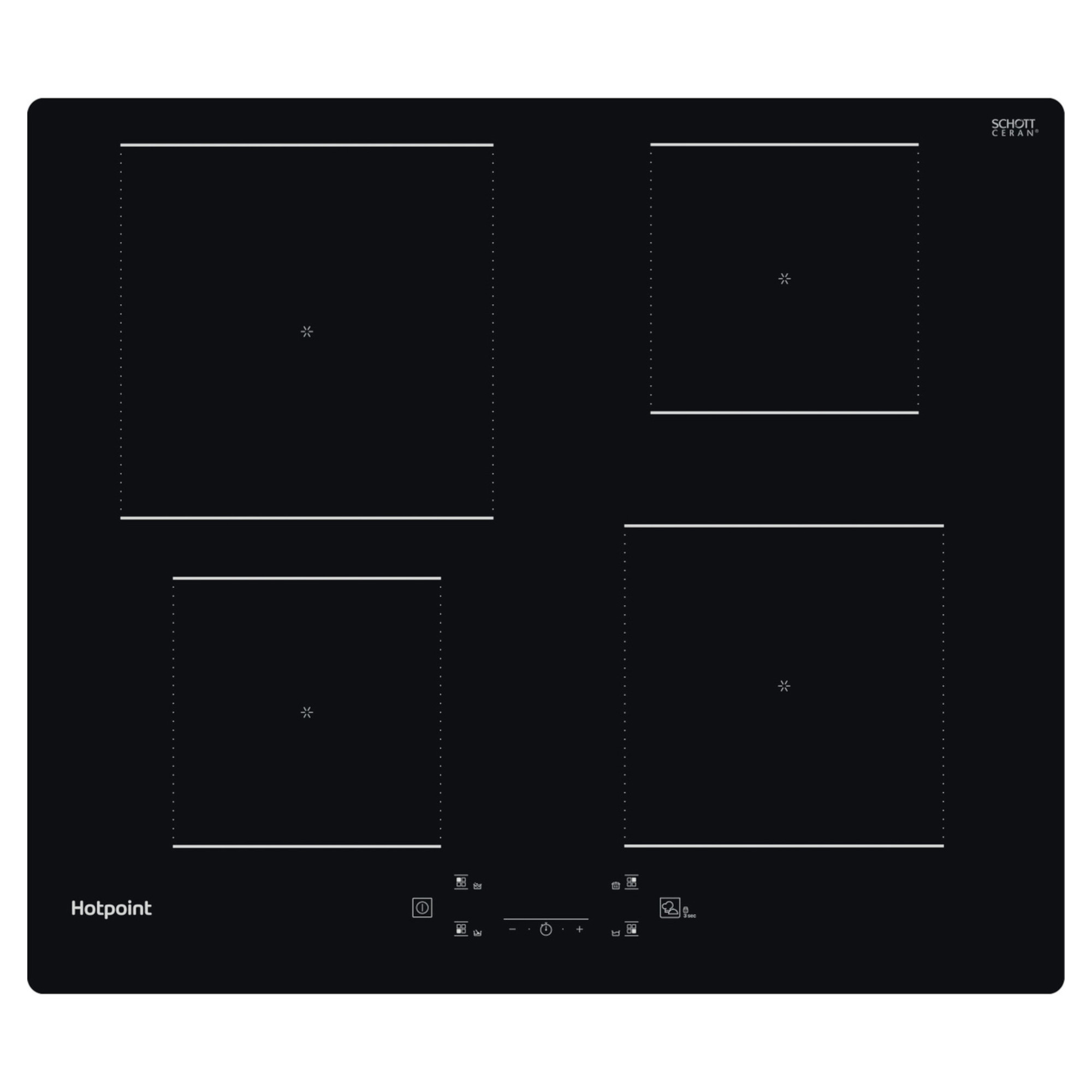 TQ 1460S NE 60cm 4 Zone Induction Hob - Black