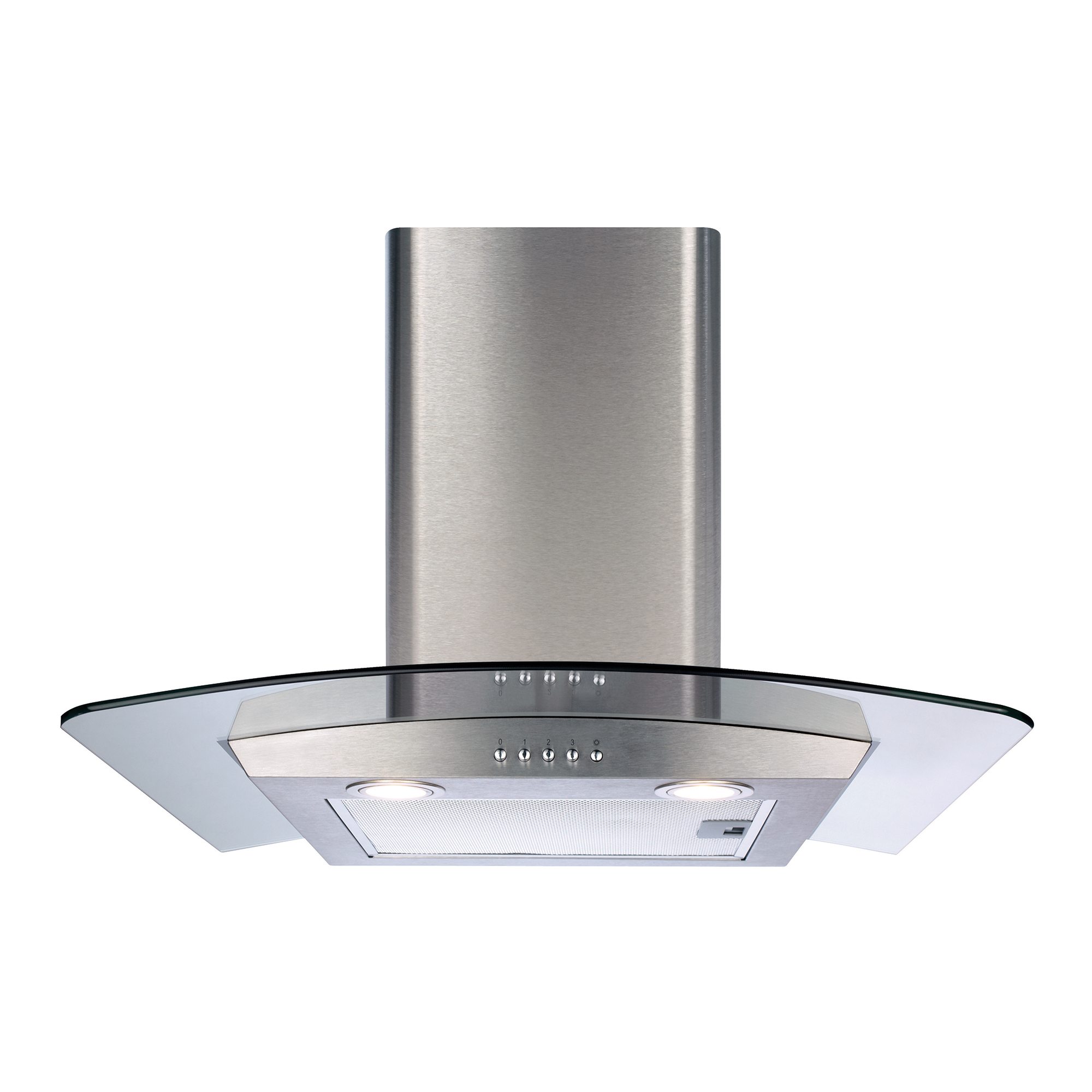 ECP62SS Glass Curved Chimney Hood