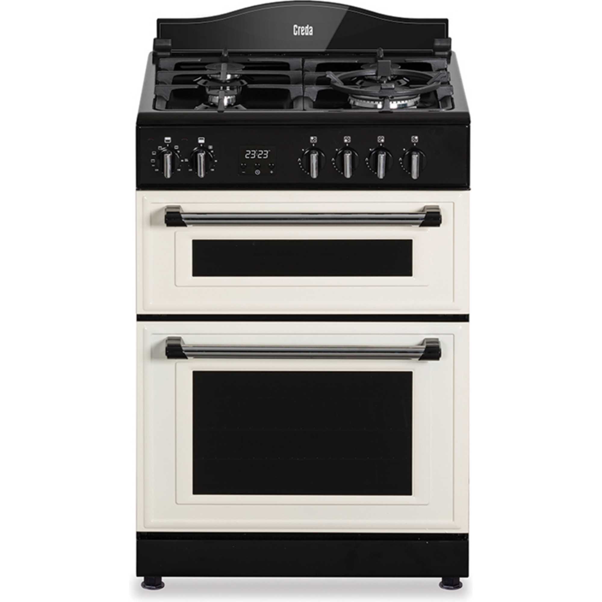 C60DFMCRM 600mm Dual Fuel Cooker with Wok Burner - Cream