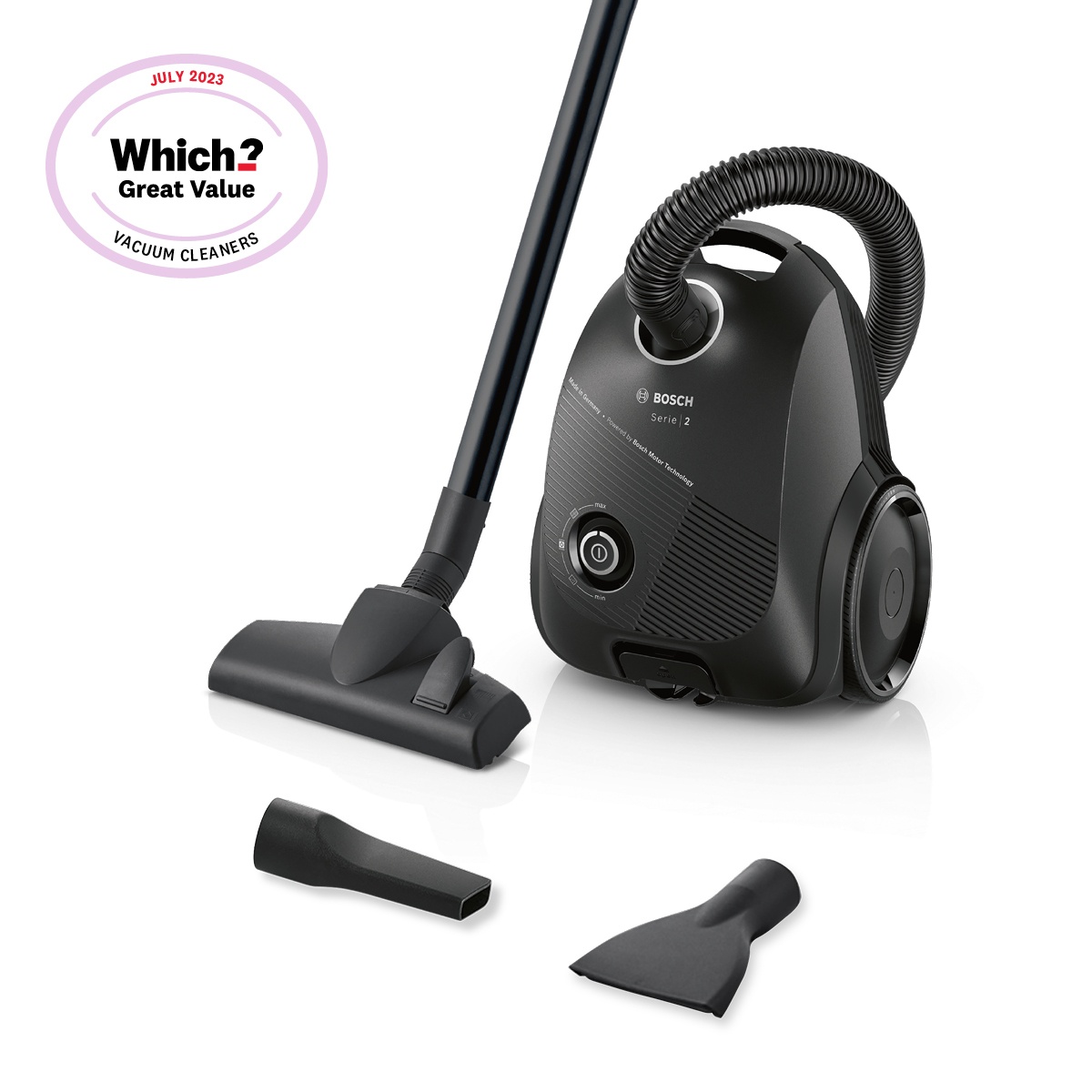 BGBS2BA1GB Series 2 Bagged Cylinder Vacuum Cleaner - Black