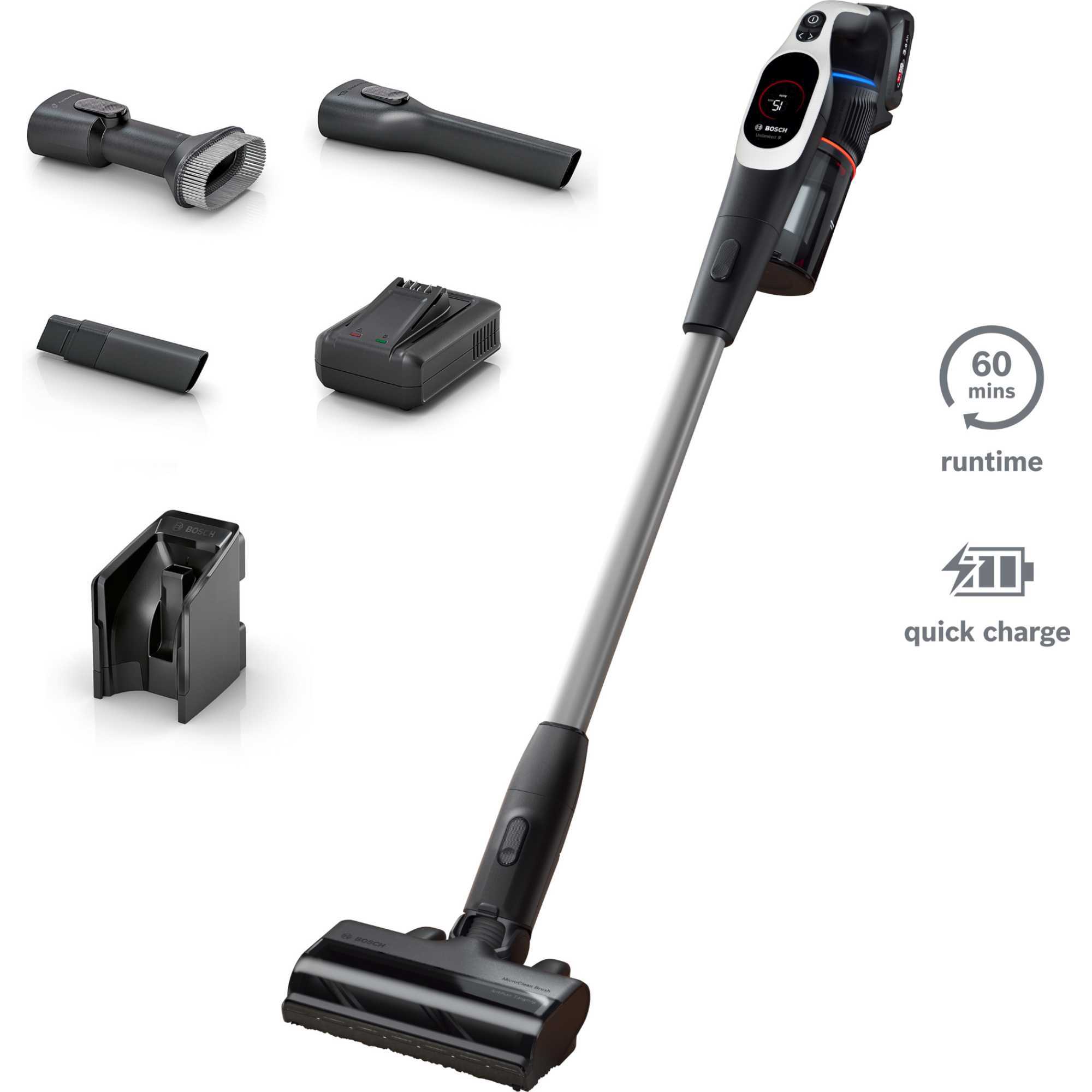 Unlimited 9 BBS931WGB Bagless Stick MicroClean Technology - White