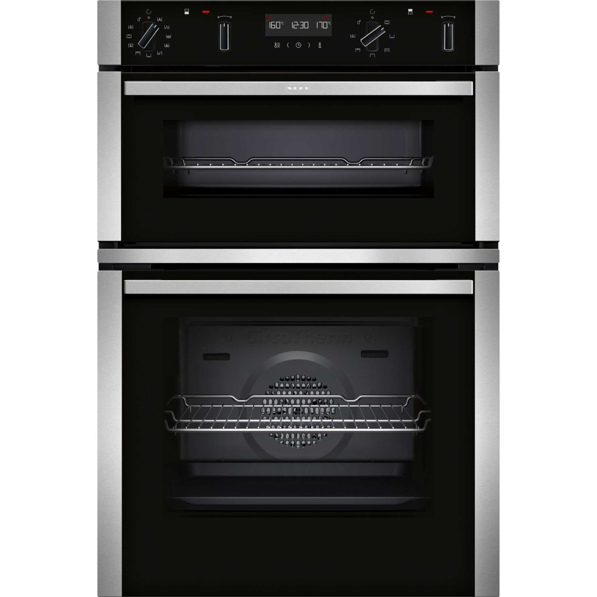 U2ACH7AG7B N 50 Built-In Double Oven with Pyrolytic & EasyClean - Graphite