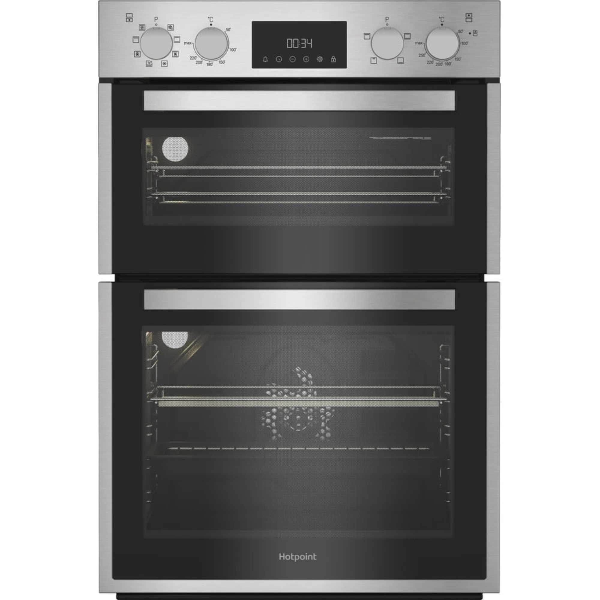DIH 82D IX Built-In Electric Multifunction Double Oven - Stainless Steel