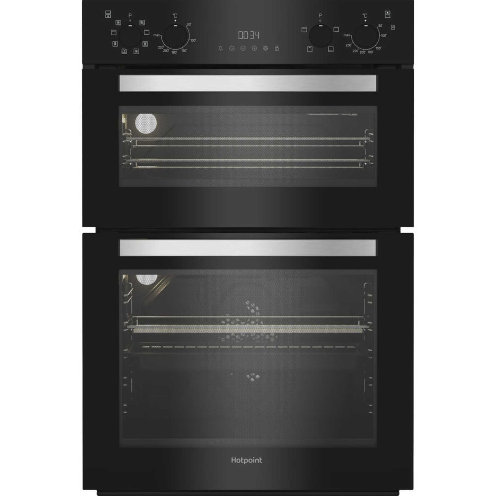 DIH 82G B Built-In Electric Multifunction Double Oven - Black