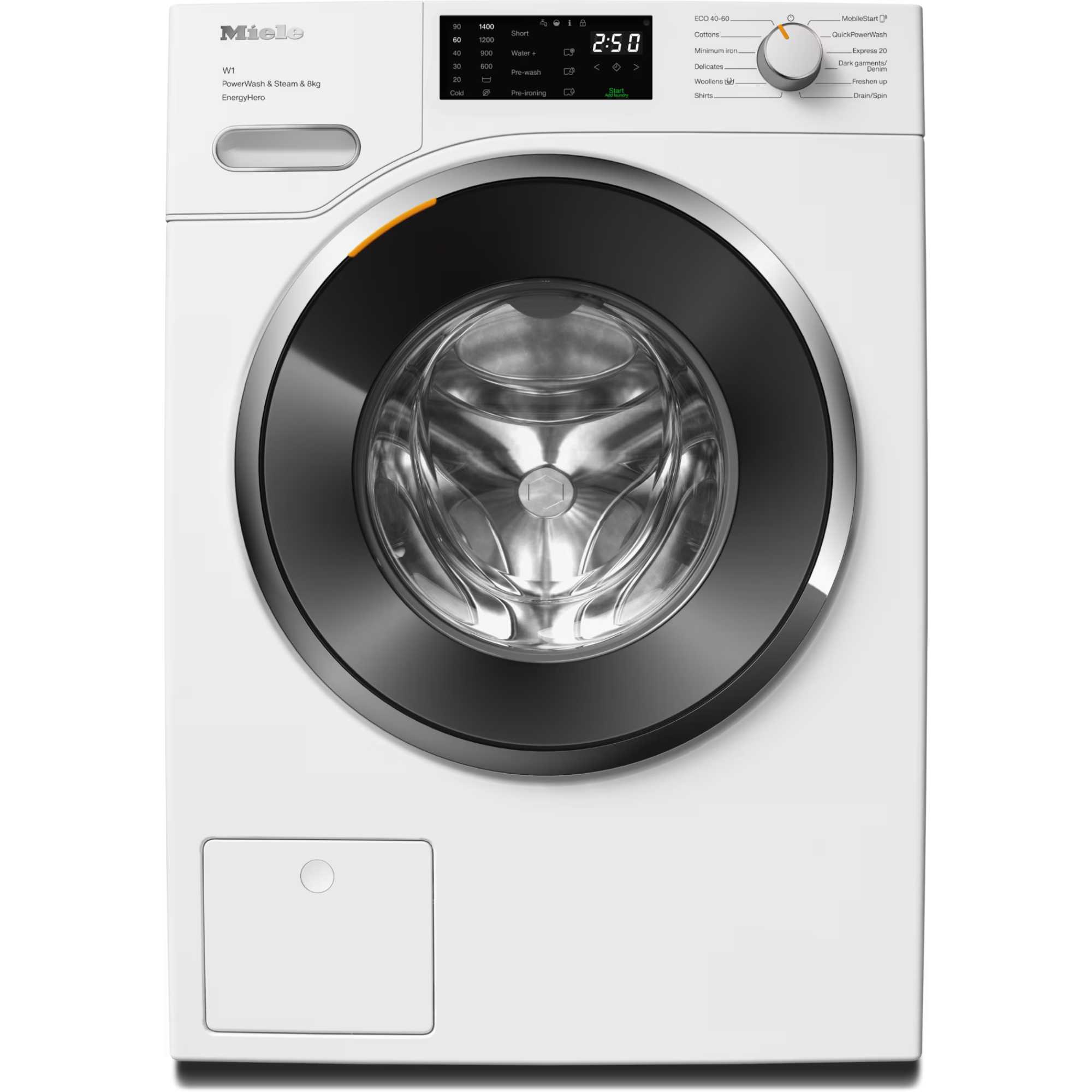 WWE380 8kg 1400rpm PowerWash & Steam Washing Machine - White